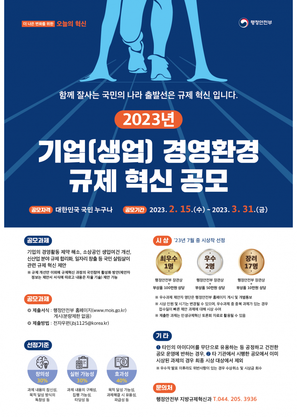 「2023년 기업(생업) 경영환경 규제 개선」 공모전 첨부이미지 : 2. 경영환경 규제 개혁 포스터(A4).jpg