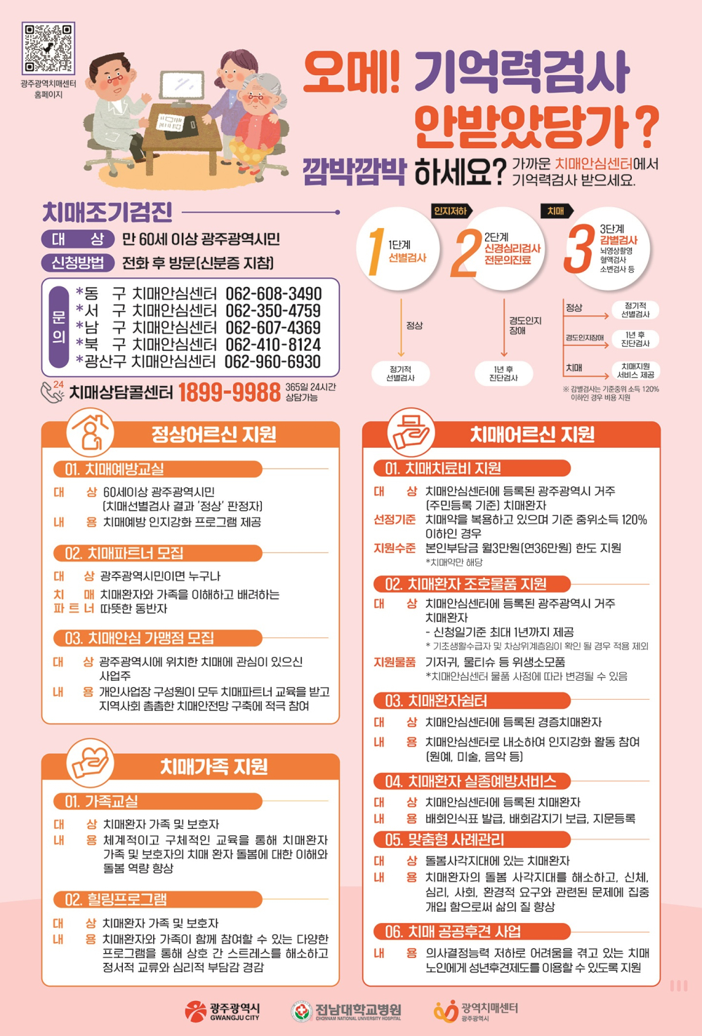 (광주광역시) 보건소 치매안심센터 운영 안내 첨부이미지 : 치매안심센터 홍보 포스터.jpg