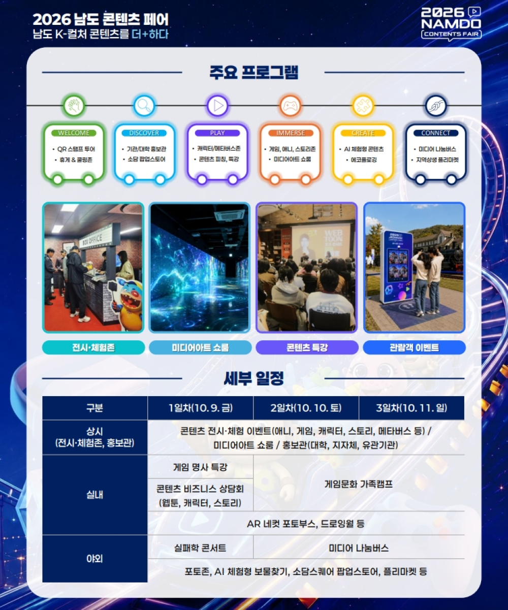 [전남광주통합특별시] 2026 남도 콘텐츠 페어 홍보 첨부이미지 : 2026 남도 콘텐츠 페어 팸플릿(뒷면) .jpg