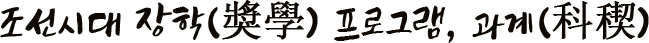  조선시대 장학(獎學) 프로그램, 과계(科稧)