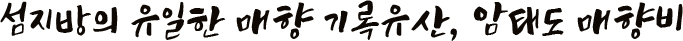 섬지방의 유일한 매향 기록유산, 암태도 매향비