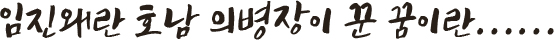 임진왜란 호남 의병장이 꾼 꿈이란……